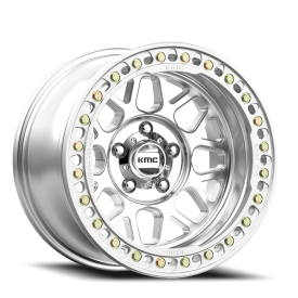 KMC KM235 Grenade Crawl Beadlock Wheel - 17x8.5 Machined Rim (8x165.1 Bolt Pattern, 0mm Offset, 1...