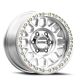 KMC KM234 Grenade Desert Beadlock Wheel - 17x8.5 Machined Rim (6x135 Bolt Pattern, 0mm Offset, 87...