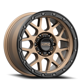 KMC KM535 Grenade Off-Road Wheel - 18x8.5 Matte Bronze w/ Matte Black Lip Rim (6x135 Bolt Pattern...