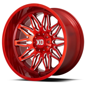 XD XD859 Gunner Wheel - 20x10 Candy Red w/ Milled Rim (5x127/139.7 Bolt Pattern, -18mm Offset, 78...