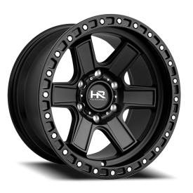Hardrock H104 H104 Wheel - 17x9 Matte Black w/ Black Lip Rim (5x127 Bolt Pattern, +1mm Offset, 78...