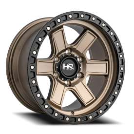 Hardrock H104 H104 Wheel - 17x9 Matte Bronze w/ Black Lip Rim (5x127 Bolt Pattern, +1mm Offset, 7...