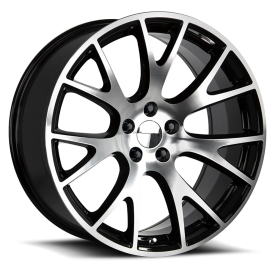 Strada OE Replica R161 Hellcat Wheel - 22x9 Gloss Black w/ Machined Rim (5x115 Bolt Pattern, +18m...