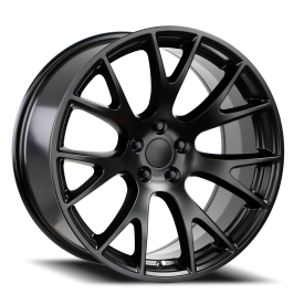 Strada OE Replica R161 Hellcat Wheel - 22x9 Stealth Black Rim (5x115 Bolt Pattern, +18mm Offset, ...