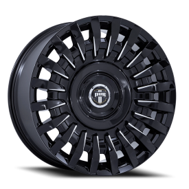 DUB DC272 Honcho Wheel - 22x9 Gloss Black w/ Milled Rim (5x115/120 Bolt Pattern, +15mm Offset, 74...