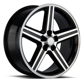 Strada OE Replica R148 IROC Wheel - 22x8.5 Gloss Black w/ Machined Rim (5x114.3 Bolt Pattern, +38...
