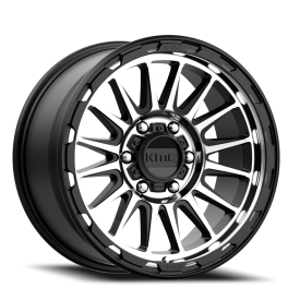 KMC KM542 Impact Wheel - 17x8.5 Satin Black w/ Machined Rim (8x165.1 Bolt Pattern, 0mm Offset, 12...