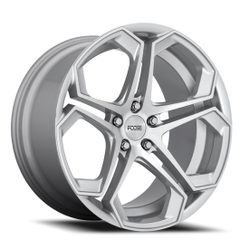 Foose F170 Impala Wheel - 20x10.5 Gloss Silver w/ Machined Rim (5x114.3 Bolt Pattern, +40mm Offse...