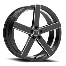 Strada G02 Inferno Wheel - 24x8.5 Gloss Black w/ Milled Rim (5x112/115 Bolt Pattern, +35mm Offset...