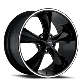 Foose F104 Legend Wheel - 17x7 Black w/ Milled Accents Rim (5x120 Bolt Pattern, +1mm Offset, 72.6...