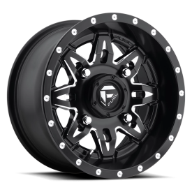 FUEL UTV D567 MATTE BLACK MILLED - 15X7 - 4X156 BP, 13MM Offset (1 Wheel)