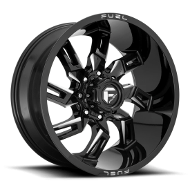 FUEL 1PC D747 GLOSS BLACK MILLED - 20X10 - 8X170 BP, -18MM Offset (1 Wheel)