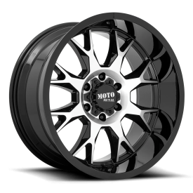 Moto Metal MO806 Talon Wheel - 20x10 Gloss Black w/ Machined Rim (5x127 Bolt Pattern, -18mm Offse...