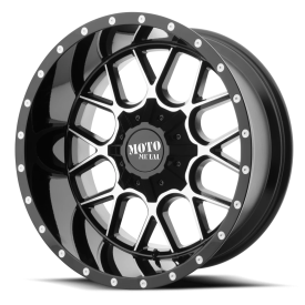 Moto Metal MO986 Siege Wheel - 20x9 Gloss Black w/ Machined Rim (5x127/139.7 Bolt Pattern, 0mm Of...