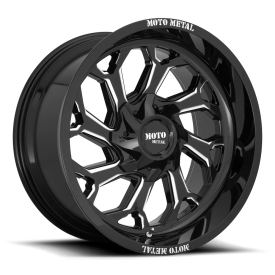 Moto Metal MO999 Reaper Wheel - 20x10 Gloss Black w/ Milled Rim (5x139.7/150 Bolt Pattern, -18mm ...