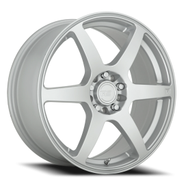 Motegi MR143 CS6 Wheel - 16x7 Hyper Silver Rim (5x112/114.3 Bolt Pattern, +40mm Offset, 72.6mm Hu...