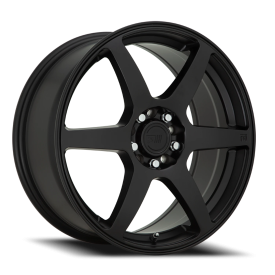 Motegi MR143 CS6 Wheel - 15x6.5 Satin Black Rim (4x100/108 Bolt Pattern, +40mm Offset, 72.6mm Hub...