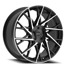 Motiv 430MB Maestro Wheel - 18x8 Black w/ Machined Face Rim (5x108/112 Bolt Pattern, +40mm Offset...
