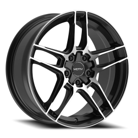 Motiv 434MB Matic Wheel - 18x7.5 Black w/ Machined Face Rim (5x100/110 Bolt Pattern, +40mm Offset...