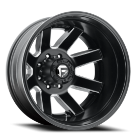 FUEL 1PC D538 MATTE BLACK MILLED - 24X8.25 - 8X6.5 BP, -239MM Offset (1 Wheel)