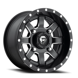 FUEL UTV D538 MATTE BLACK MILLED - 18X7 - 4X137 BP, 13MM Offset (1 Wheel)