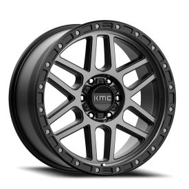 KMC KM544 Mesa Wheel - 18x9 Satin Black w/ Gray Tint Rim (6x114.3 Bolt Pattern, +18mm Offset, 66....