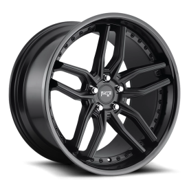 Niche M194 Methos Wheel - 19x8.5 Gloss Matte Black Rim (5x120 Bolt Pattern, +35mm Offset, 72.5mm ...