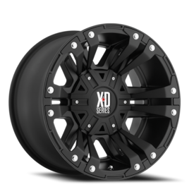 XD XD822 Monster II Wheel - 17x9 Matte Black Rim (5x139.7/150 Bolt Pattern, -12mm Offset, 110.5mm...