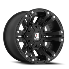 XD XD822 Monster II Wheel - 20x9 Matte Black Rim (8x165.1 Bolt Pattern, 0mm Offset, 130.81mm Hub)
