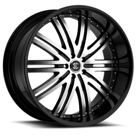2Crave No.11 Wheel - 22x9.5 Gloss Black w/ Machined Face Rim (5x115 Bolt Pattern, +15mm Offset, 7...