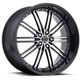 2Crave No.33 Wheel - 20x10 Gloss Black w/ Machined Face Rim (5x112 Bolt Pattern, +20mm Offset, 74...