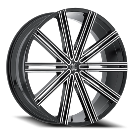 2Crave No.37 Wheel - 20x8.5 Gloss Black w/ Machined Face Rim (5x105/114.3 Bolt Pattern, +40mm Off...