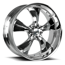 Strada C02 Old Skool Wheel - 24x10 Chrome Rim (6x135 Bolt Pattern, +24mm Offset, 87.1mm Hub)