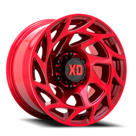 XD XD860 Onslaught Wheel - 20x9 Candy Red Rim (5x127 Bolt Pattern, 0mm Offset, 71.5mm Hub)