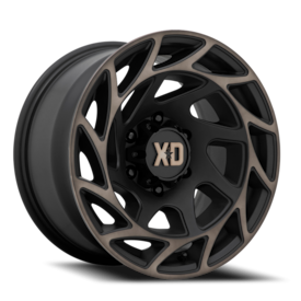 XD XD860 Onslaught Wheel - 20x10 Satin Black w/ Bronze Tint Rim (5x127 Bolt Pattern, -18mm Offset...