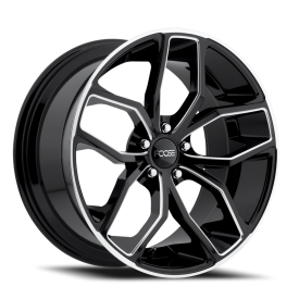 Foose F150 Outcast Wheel - 20x10 Gloss Black w/ Milled Accents Rim (5x120 Bolt Pattern, +40mm Off...