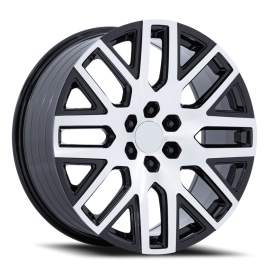 Performance Replicas PR231 Wheel - 24x10 Gloss Black w/ Milled Rim (6x139.7 Bolt Pattern, +31mm O...