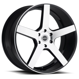 Strada S35 Perfetto Wheel - 28x10 Gloss Black w/ Machined Rim (6x139.7 Bolt Pattern, +24mm Offset...