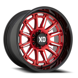 XD XD865 Phoenix Wheel - 20x9 Candy Red w/ Milled-Black Lip Rim (6x135 Bolt Pattern, +18mm Offset...