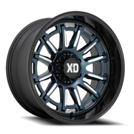 XD XD865 Phoenix Wheel - 20x10 Metallic Blue w/ Milled-Black Lip Rim (5x127 Bolt Pattern, -18mm O...