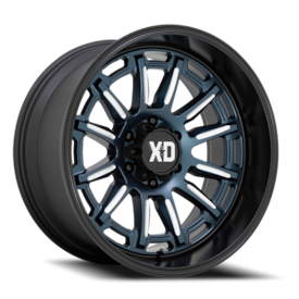 XD XD865 Phoenix Wheel - 20x10 Metallic Blue w/ Milled-Black Lip Rim (6x139.7 Bolt Pattern, -18mm...