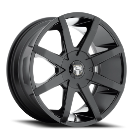 DUB S110 Push Wheel - 20x8.5 Gloss Black Rim (5x108/114.3 Bolt Pattern, +45mm Offset, 72.6mm Hub)