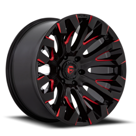 FUEL 1PC D829 GLOSS BLACK MILLED RED TINT- 18X9 - 6X5.5 BP, 1MM Offset (1 Wheel)
