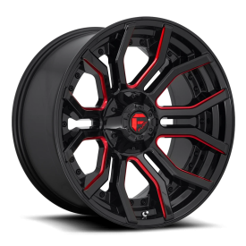 Fuel Rage Wheels - Gloss Black / Red Tinted Clear
