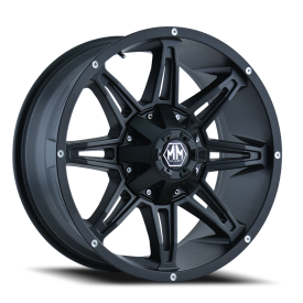 Mayhem 8090 Rampage Wheel - 20x10 Matte Black Rim (6x135/139.7 Bolt Pattern, -25mm Offset, 106.0m...