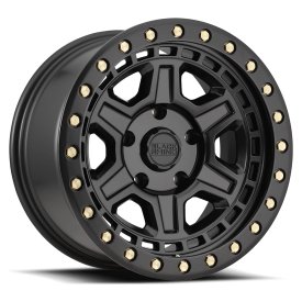 Black Rhino Reno Wheel - 17x9 Matte Black w/ Brass Bolts Rim (5x114.3 Bolt Pattern, -18mm Offset,...