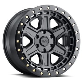 Black Rhino Reno Wheel - 17x9 Matte Black w/ Brass Bolts Rim (6x139.7 Bolt Pattern, -12mm Offset,...