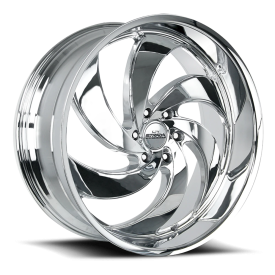 Strada C06 Retro 6 Wheel - 24x10 Chrome Rim (6x139.7 Bolt Pattern, +24mm Offset, 106.4mm Hub)