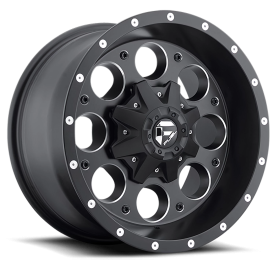 FUEL 1PC 525 MATTE BLACK MILLED - 18X9 - 5X4.5/5.0 BP, -12MM Offset (1 Wheel)