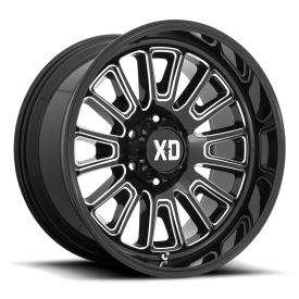 XD XD864 Rover Wheel - 20x10 Gloss Black w/ Milled Rim (5x127 Bolt Pattern, -18mm Offset, 71.5mm ...